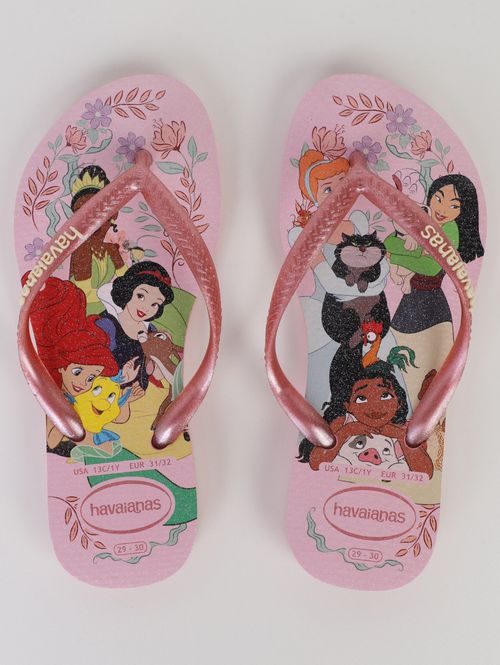 Chinelo Princess Havaianas Juvenil Para Menina - ROSA