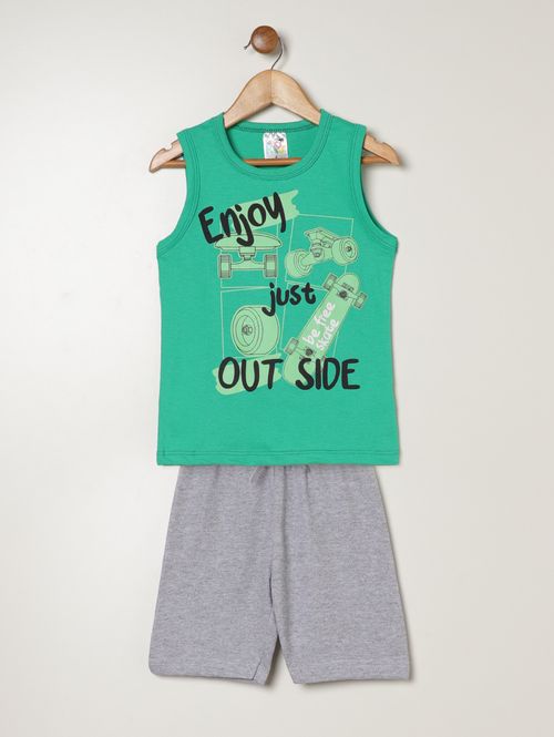 Conjunto Moletinho Infantil Para Menino - VERDE