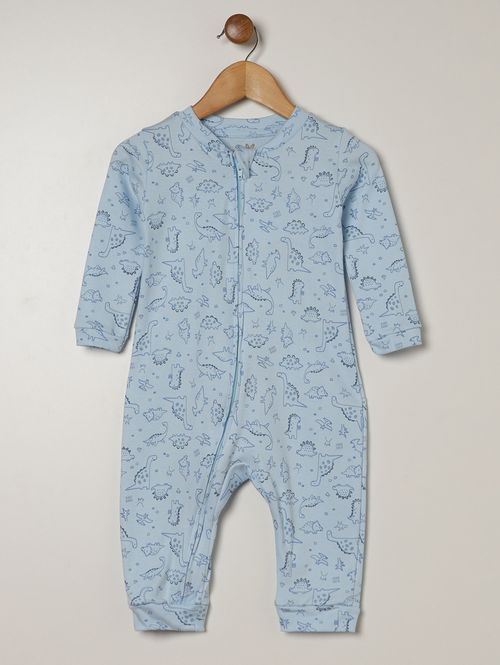 Macacão Suedine Infantil Para Bebê - AZUL