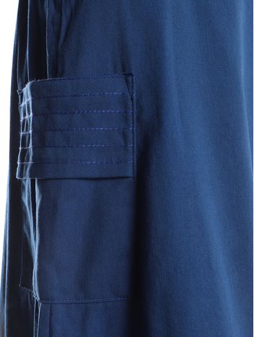 Saia Viscolinho Midi Feminino AZUL