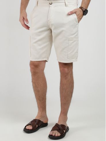 Bermuda Sarja Cargo Elétron Masculina NATURAL