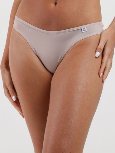 Kit Com 02 Calcinhas Tanga Fio Duplo Feminina NATURAL/LILAS