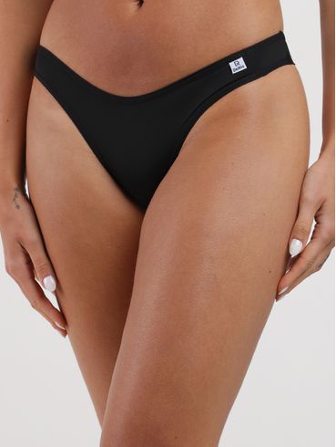 Kit Com 02 Calcinhas Tanga Fio Duplo Feminina PRETO/BEGE