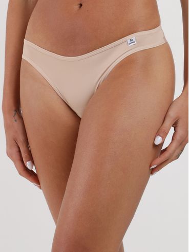 Kit Com 02 Calcinhas Tanga Fio Duplo Feminina PRETO/BEGE