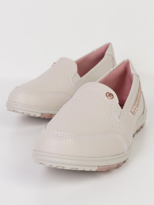 Tênis Casual Slip On Kolosh Feminino BEGE