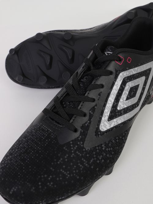 Chuteira Techno II RB Campo Umbro Masculina PRETO/CINZA