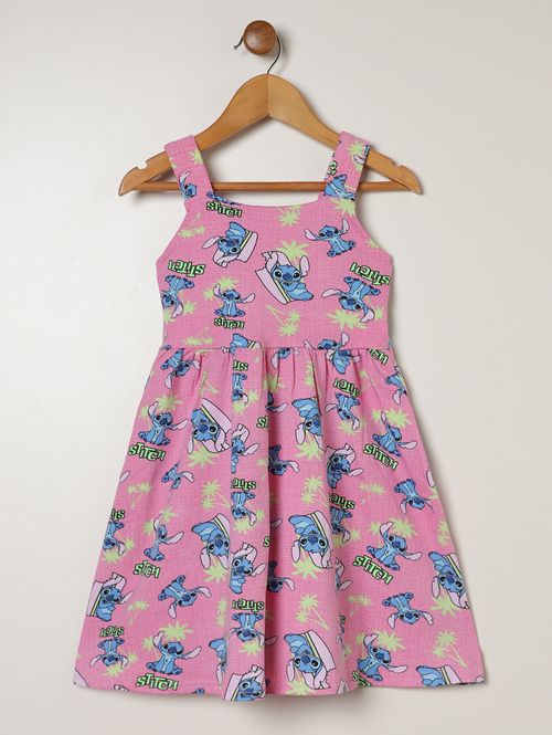 Vestido Cotton Stitch Infantil Para Menina - ROSA