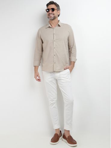 Calça Sport Sarja Masculina OFF WHITE