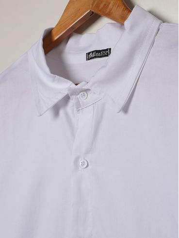 Camisa Oversized Tricoline Plus Size Feminina BRANCO