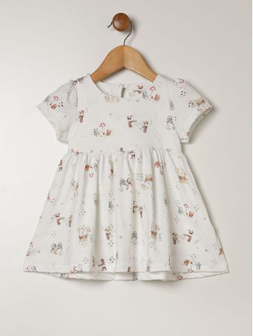 Vestido Infantil Para Bebê - OFF WHITE