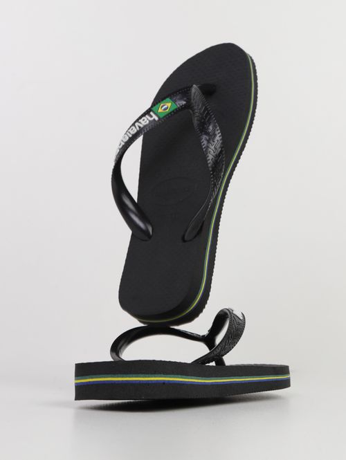 Chinelo Brasil Havaianas Juvenil Para Menino - PRETO