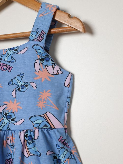 Vestido Cotton Stitch Juvenil Para Menina- AZUL