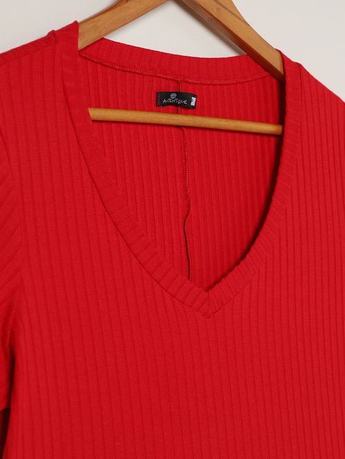 Blusa Manga Curta Autentique Plus Size Feminina Vermelho