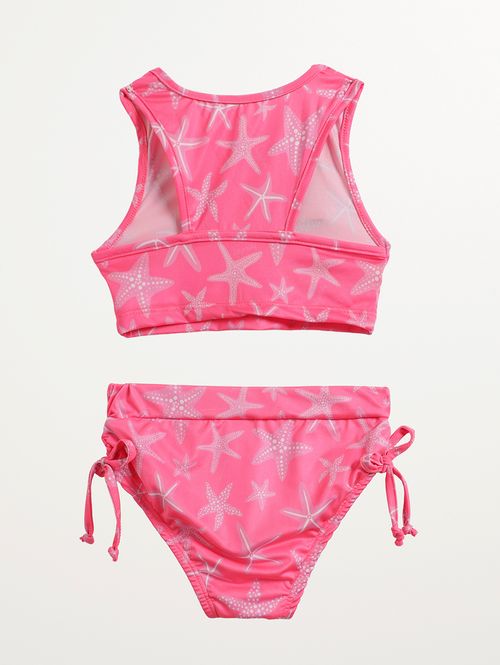 Biquíni Com Amarração Infantil Para Menina- ROSA