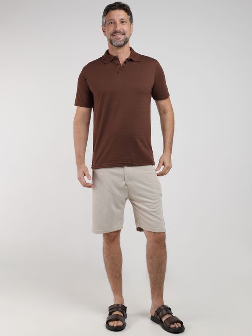 Bermuda Alfaiataria Gangster Masculina BEGE