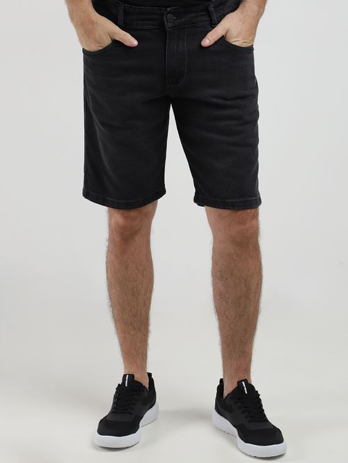Bermuda Jeans Masculina PRETO