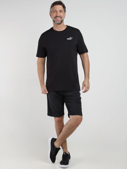 Bermuda Jeans Masculina PRETO