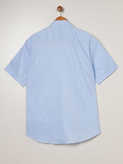 Camisa Manga Curta Plus Size Masculina AZUL CLARO