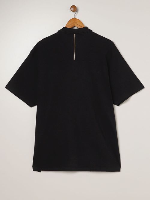 Polo Manga Curta Plus Size Masculina PRETO