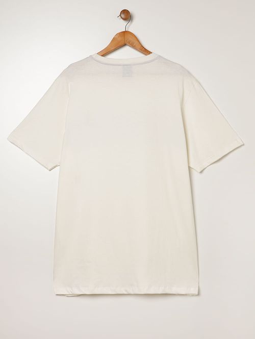Camiseta Manga Curta No Stress Plus Size Masculina OFF WHITE