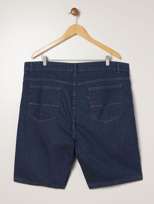 Bermuda Jeans Vilejack Plus Size Masculina AZUL