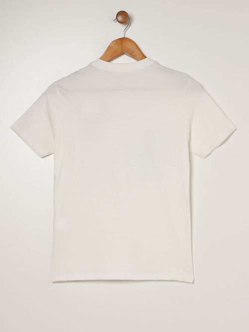 Camiseta Manga Curta Vels Juvenil Para Menino- OFF WHITE
