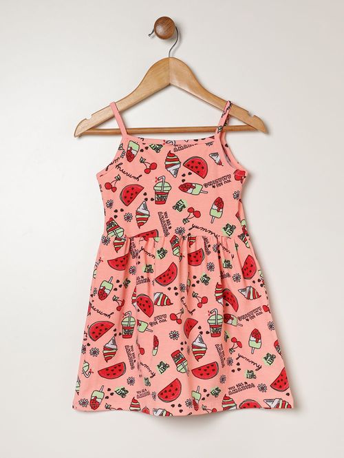 Vestido Cotton Infantil Para Menina - LARANJA