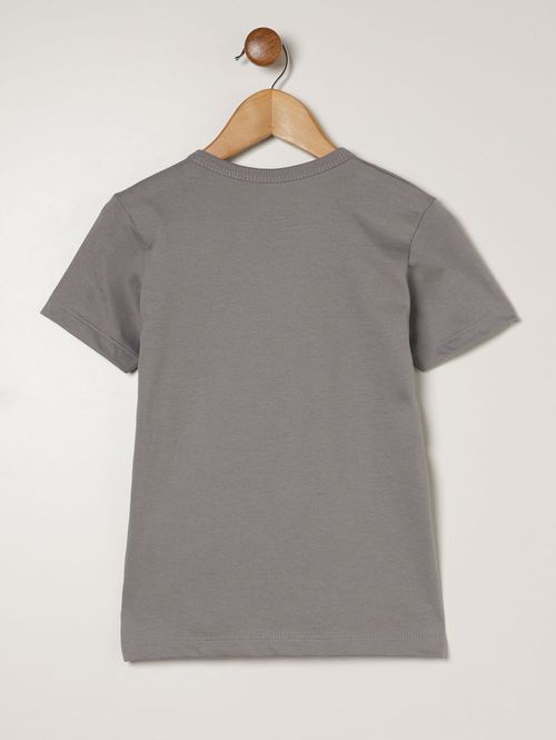 Camiseta Turma da Mônica Infantil Para Menino- CINZA