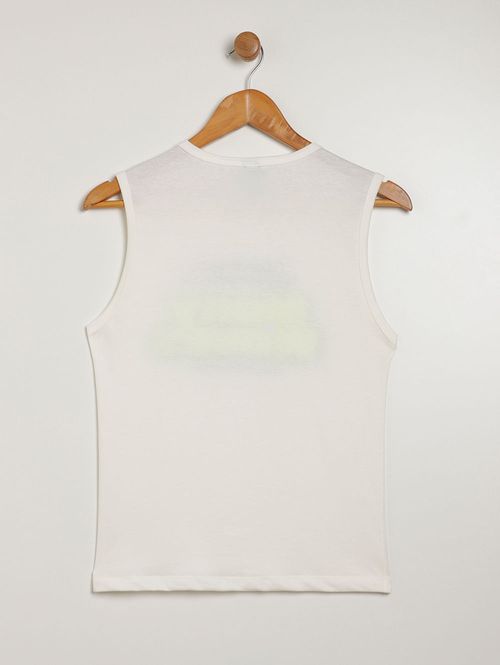 Camiseta Regata Juvenil Para Menino  - OFF WHITE
