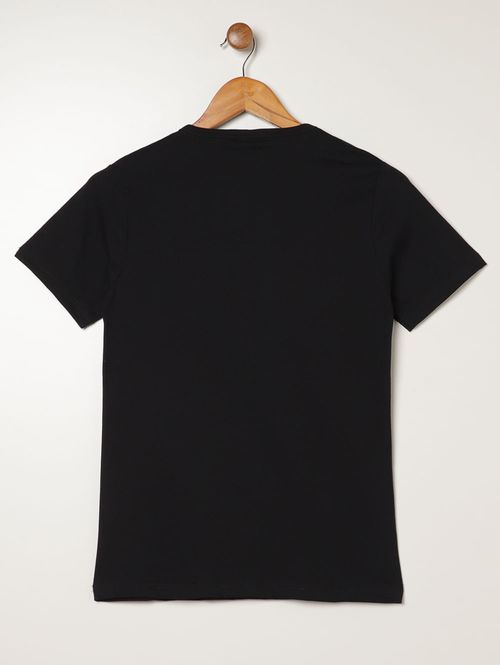 Camiseta Manga Curta Juvenil Para Menino - PRETO
