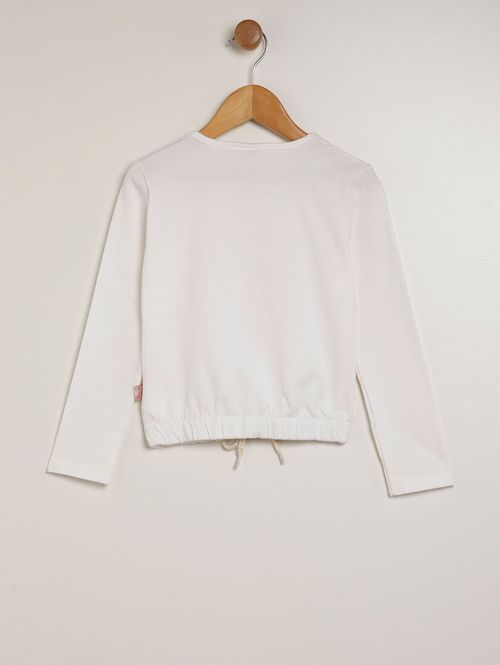 Blusa Manga Longa Infantil Para Menina - NATURAL