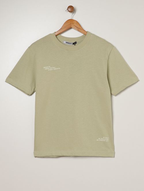 Camiseta Oversized Juvenil Para Menino- VERDE