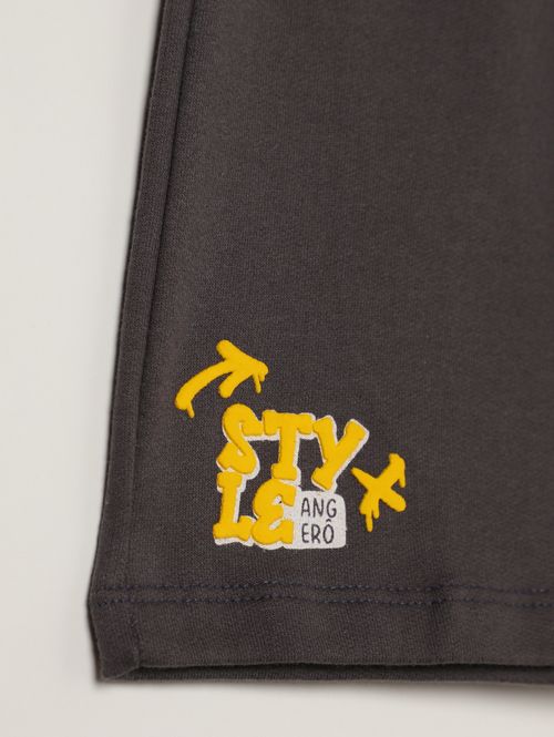 Conjunto Curto Moletom Infantil Para Menino- AZUL