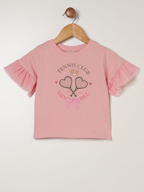 Blusa Cotton Infantil Para Menina - ROSA