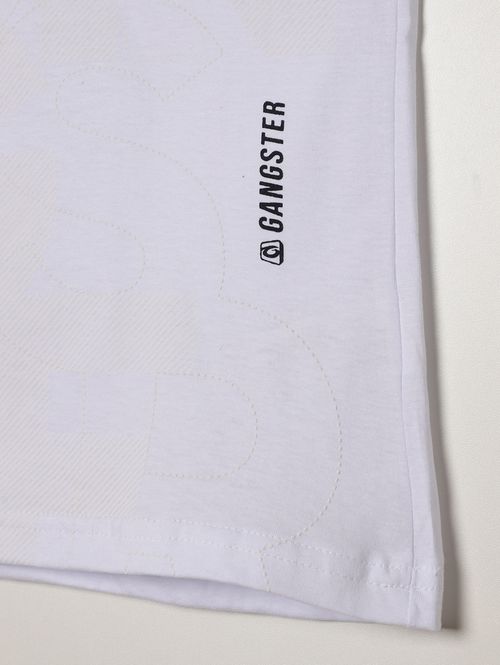 Camiseta Regata Gangster Infantil Para Menino - BRANCO