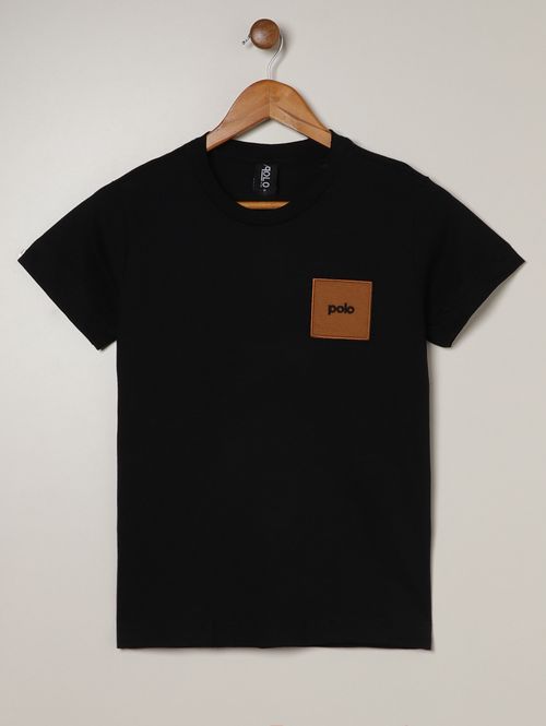Camiseta Manga Curta Juvenil Para Menino - PRETO