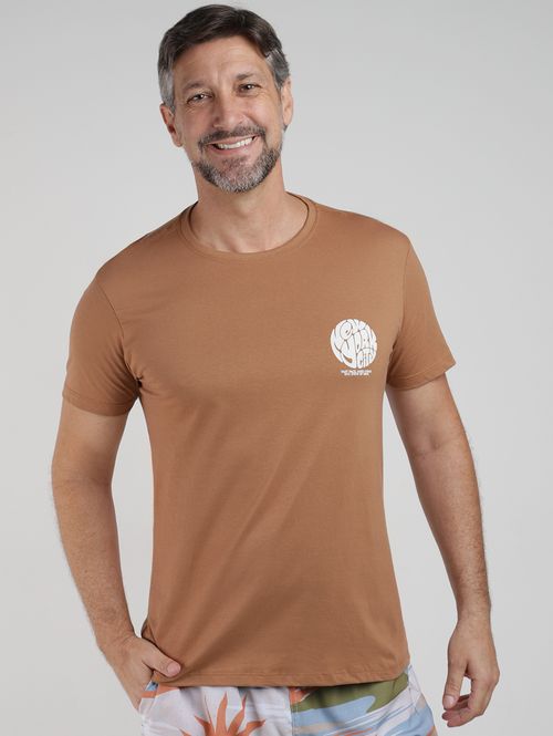 Camiseta Manga Curta Vels Masculina MARROM