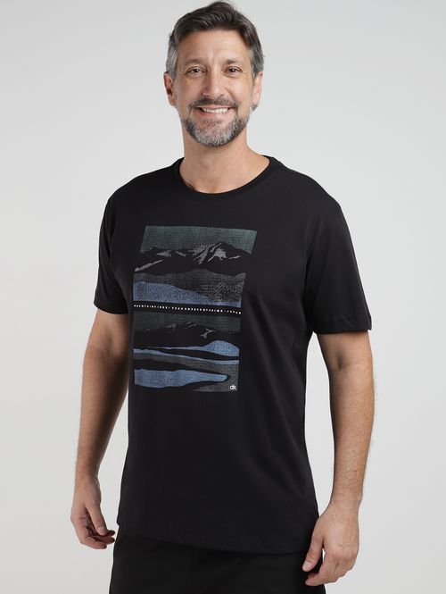 Camiseta Manga Curta Masculina PRETO