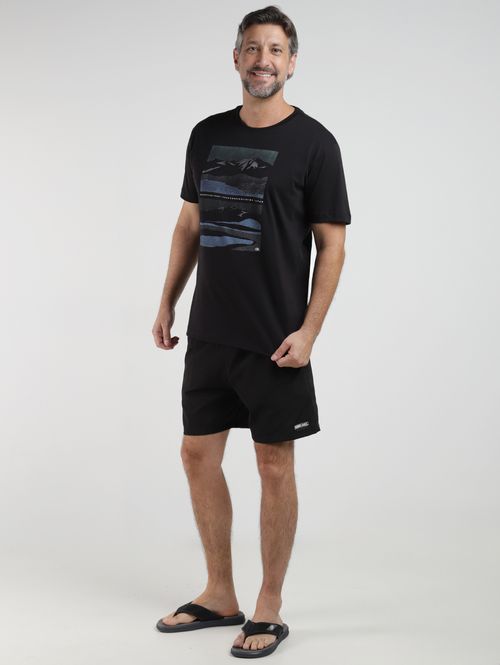 Camiseta Manga Curta Masculina PRETO