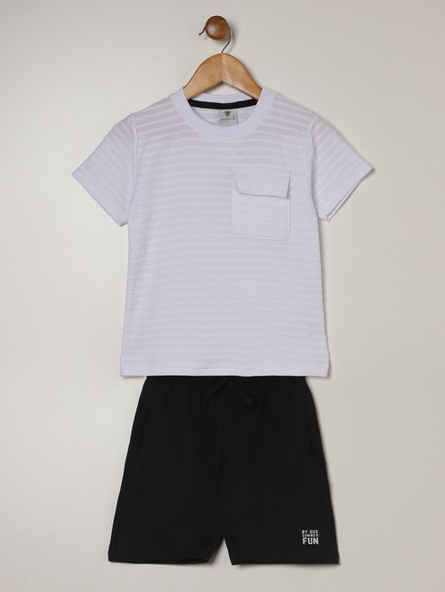 Conjunto Curto Infantil Para Menino - BRANCO