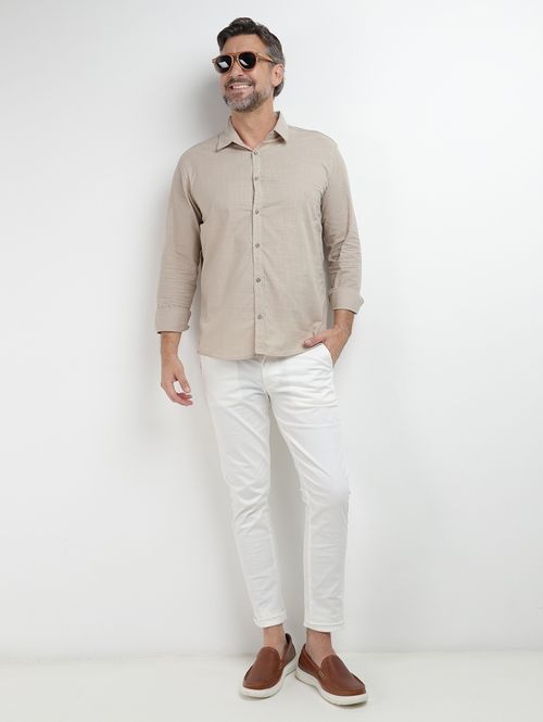 Camisa Manga Longa Masculina BEGE