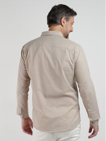 Camisa Manga Longa Masculina BEGE
