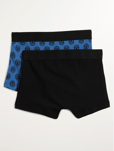 Kit Cuecas Spider Man Marvel Juvenil Para Menino- AZUL/PRETO