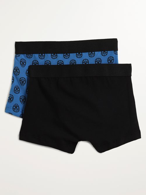 Kit Cuecas Spider Man Marvel Juvenil Para Menino- AZUL/PRETO