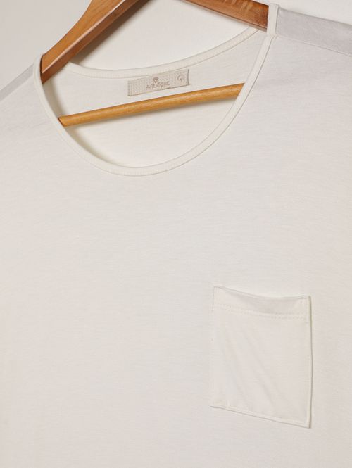 Blusa Manga Curta Autentique Plus Size Feminina OFF WHITE