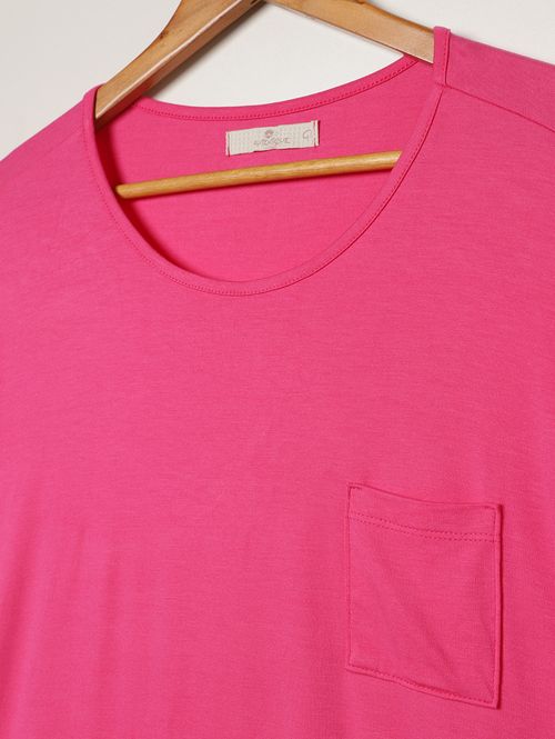 Blusa Manga Curta Autentique Plus Size Feminina ROSA
