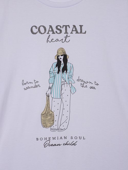 Camiseta Manga Curta Plus Size Feminina BRANCO