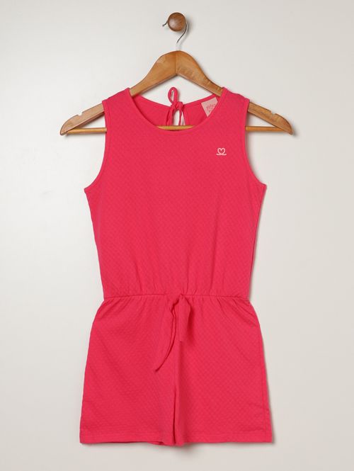 Macacão Texturizado Juvenil Para Menina - PINK