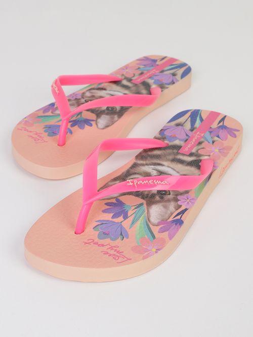 Chinelo My Pets Ipanema Feminino BEGE/ROSA