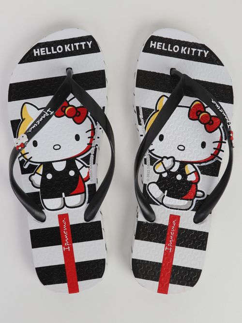 Chinelo Hello Kitty  Ipanema Feminino BRANCO/PRETO/VERMELHO